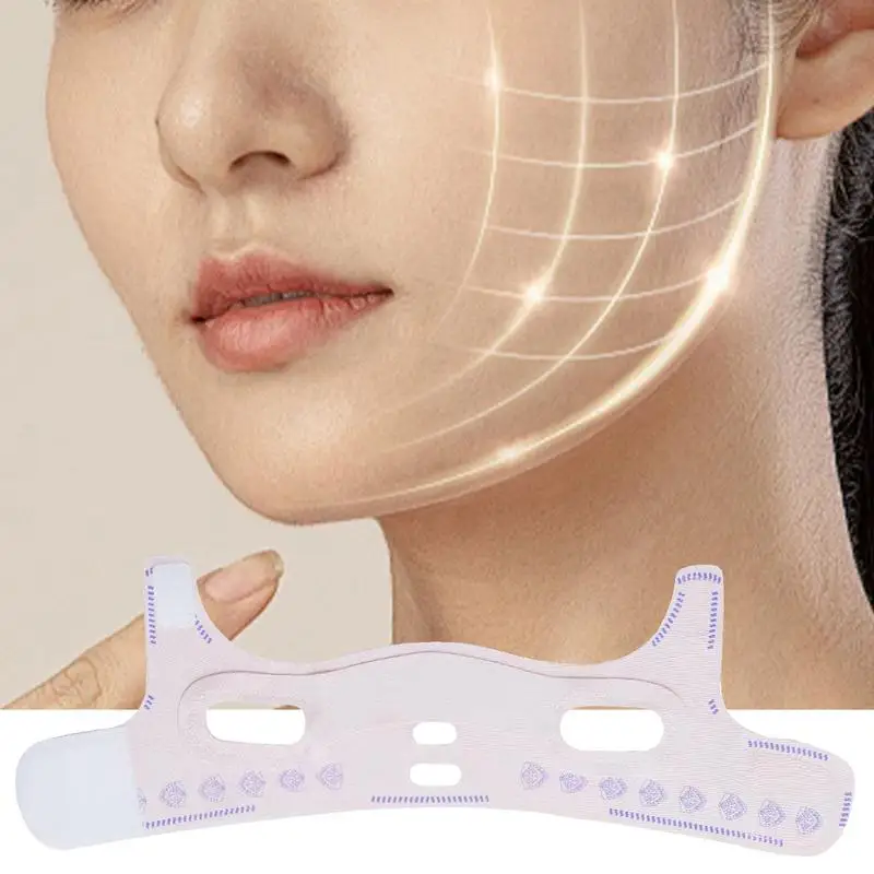Correa de doble mentón para adelgazar, cinta de estiramiento facial transpirable, dispositivo de estiramiento facial, cómodo, reductor de grasa facial