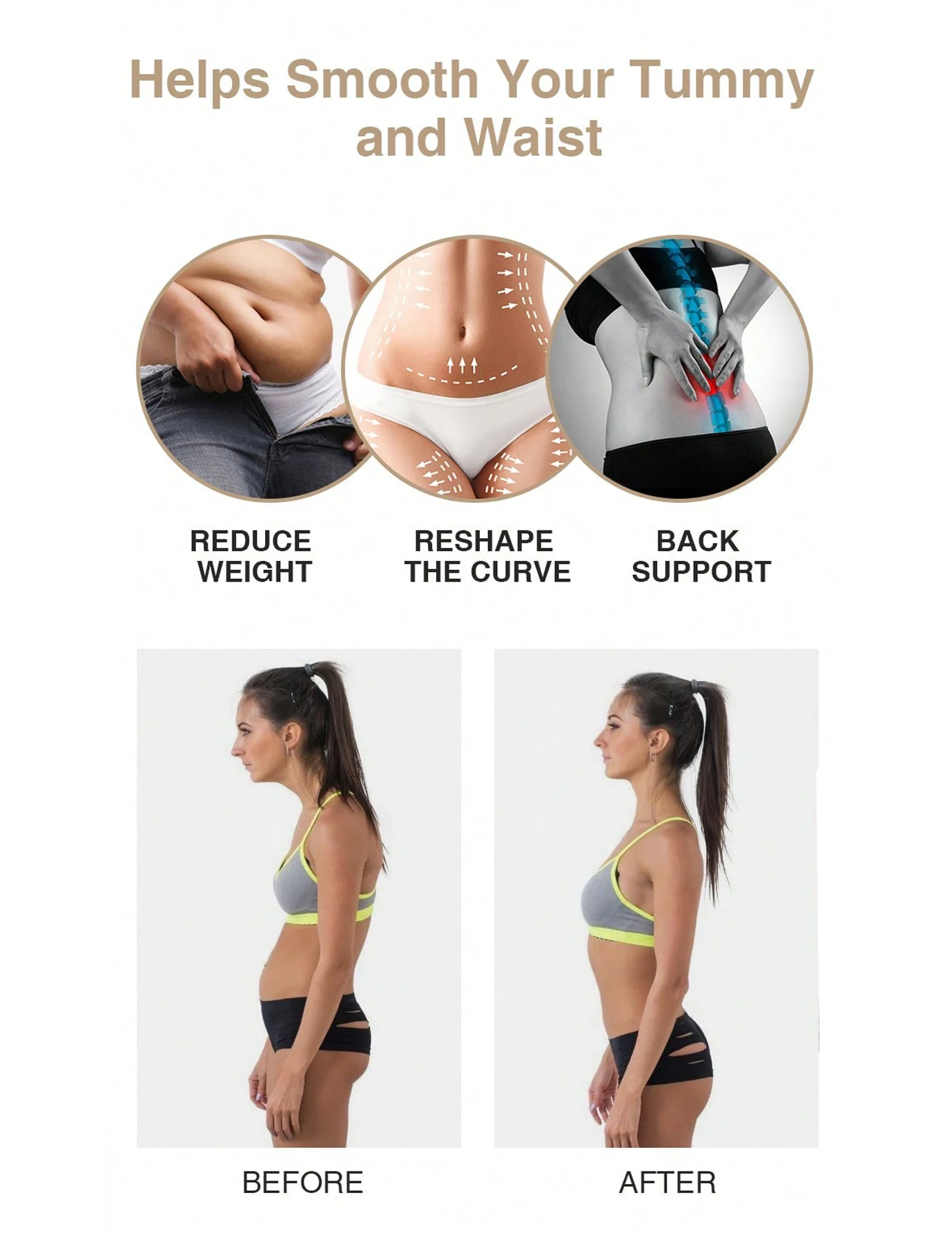 A Women's Waist Trainer Corset with Buckles – Slimming, Tight-Fitting, and Suitable for Sports