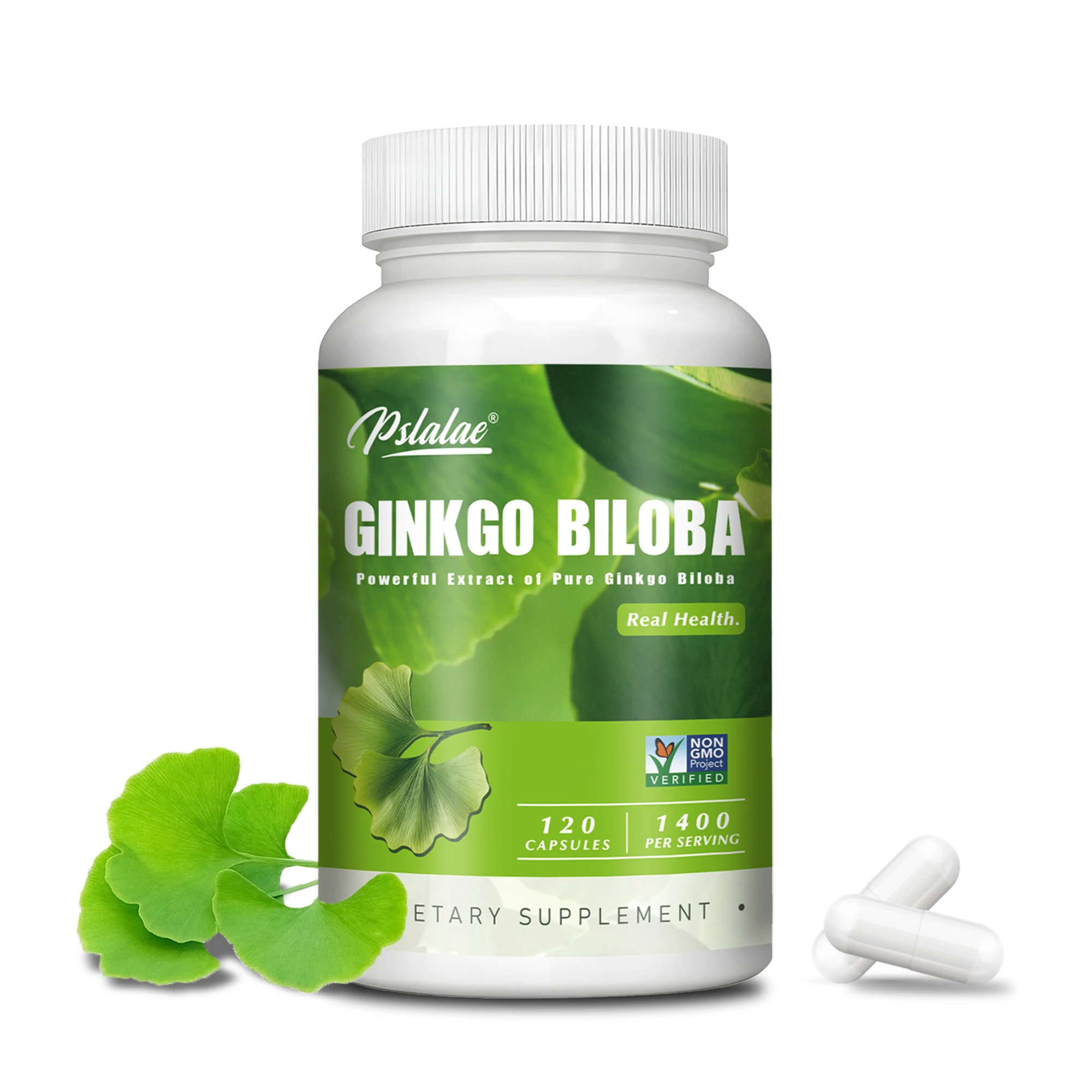 

Ginkgo Biloba - Support Brain Health, Cognitive Function, Improve Focus, Memory Clarity, and Increase Energy, Non-GMO