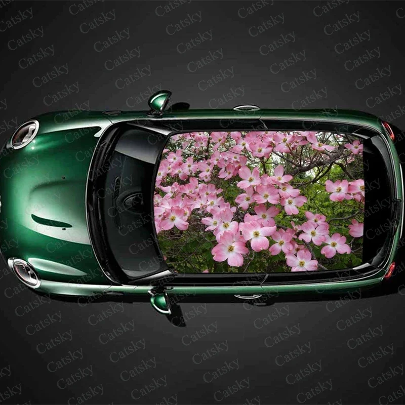 

Dogwood Tree Car roof sticker wrap racing SUV accessories packaging painting PVC car accessories graphic decals