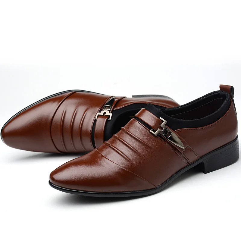 Chaussures provoqué classiques en cuir pour hommes, chaussures d'affaires décontractées, chaussures de mariage formelles, point Parker, blanc, taille 46, offre spéciale, 2024