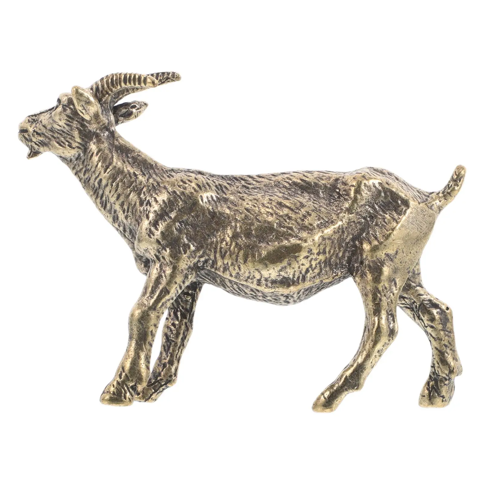

Desk Farm Decor Desktop Brass Vintage Statue Decorate Animal Sculpture Small Sheep Golden Ornaments