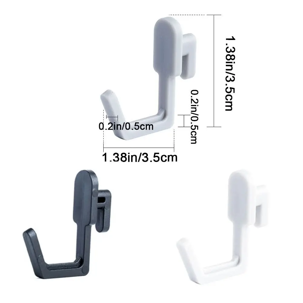 10 قطعة لوحة ربط بلاستيكية هوك J شكل الثقيلة ثقب مجلس هوك الحائط أسود/أبيض/رمادي تخزين الرف غرفة الحرفية #6