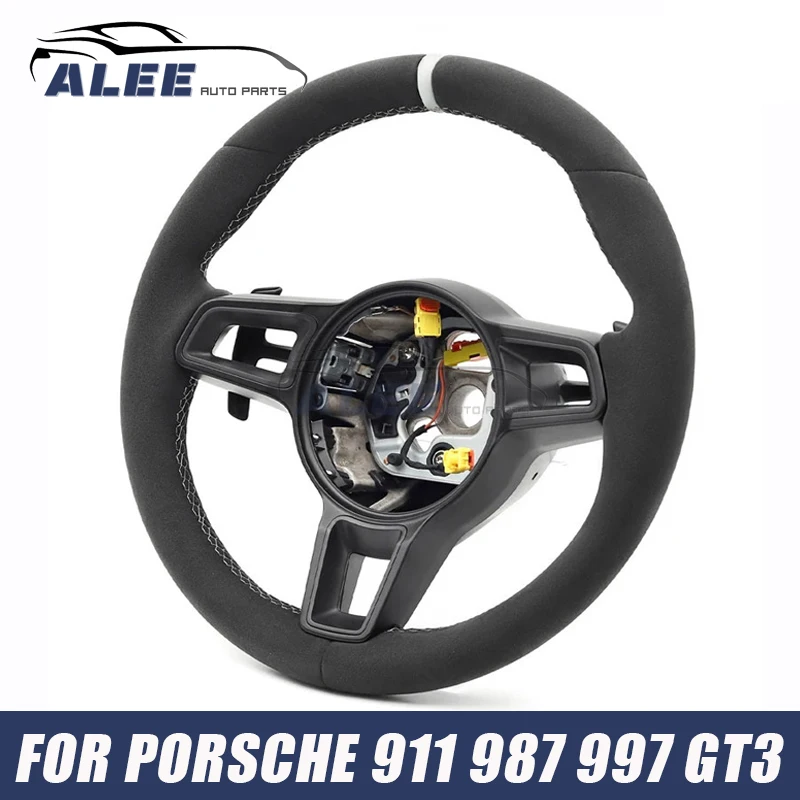 

Car Alcantara Steering Wheel Without Buttons for Porsche Cayenne Panamera Boxste Macan 991 997 970 981 987 GT3 Car Accessories
