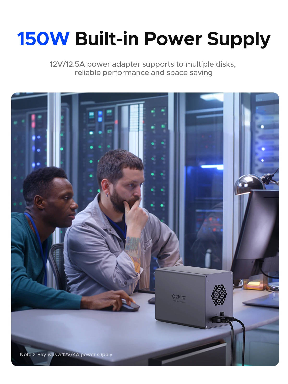 กล่องใส่ฮาร์ดดิสก์ ORICO 2 ช่อง ขนาด 3.5 นิ้ว USB 3.0 พร้อม RAID ความเร็ว 5Gbps วัสดุอะลูมิเนียม ระบบจัดเก็บข้อมูลแบบ DAS พร้อมพัดลมระบายความร้อน โซลูชั่น NAS ส่วนบุคคล