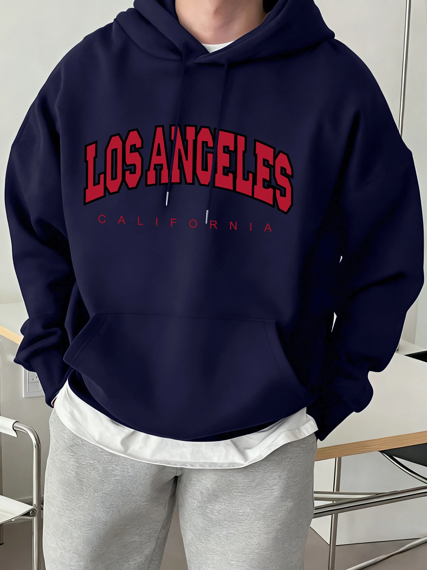 

Толстовка с изогнутым художественным рисунком персонажей, мужские повседневные флисовые пуловеры в стиле хип-хоп с круглым вырезом и длинными рукавами, осенняя теплая свободная одежда