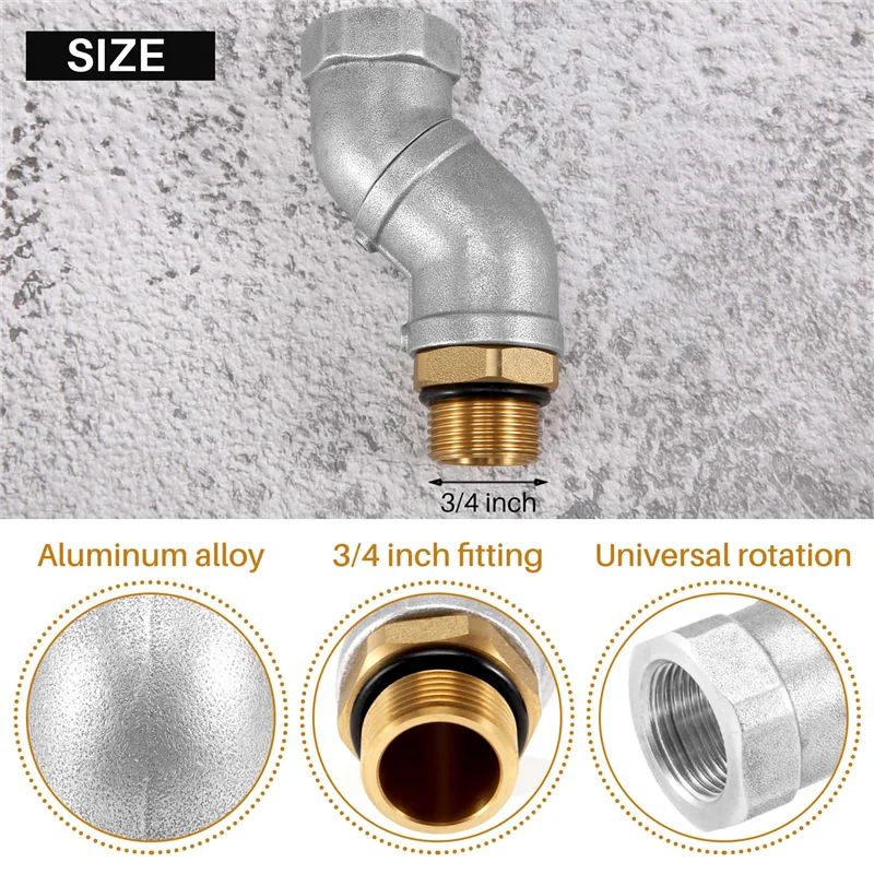 

X68A-3/4 Inch Fuel Hose Swivel 360 Rotating Connector for Fuel Nozzle Multi Plane Fuel Plane Swivel