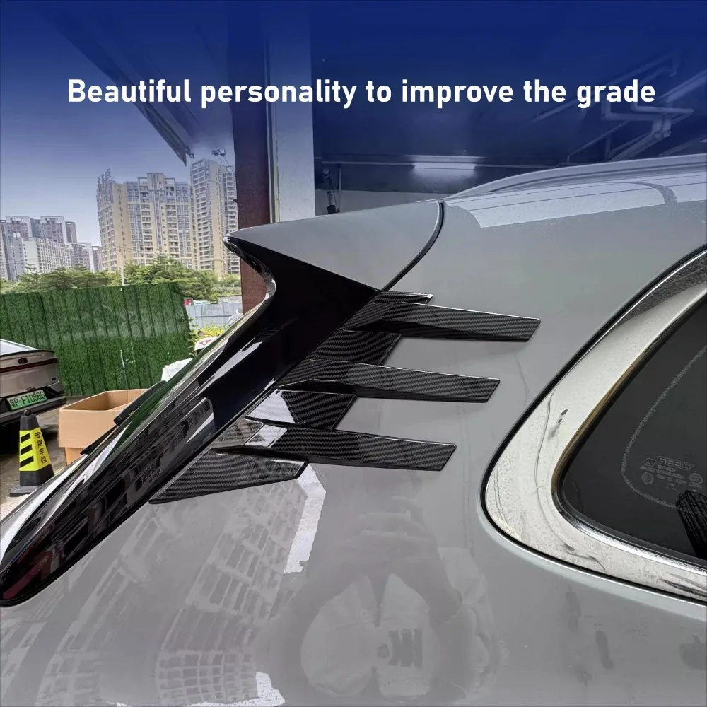 

Car Rear Window Top Wing Modification Wind Blade Decorative Sticker Rear Louver Window Side Shutter Cover Trim for Geely E5 EX5