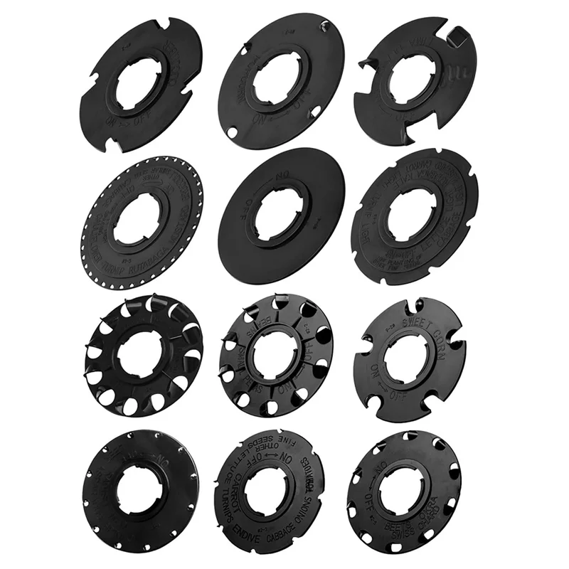 

60009 60010 Seed Plate 12 Set For Earthway 10001 1001-B Garden Seeder Plants, Earth-Works For Corn Radish Seeds Plates