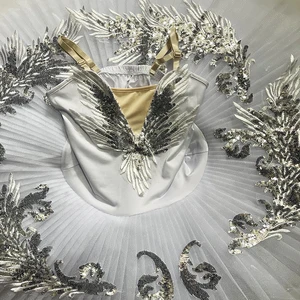 Klassisches professionelles Ballett Tutu für Erwachsene und Kinder, Tutu -Pfannkuchen von White Swan Lake, Ballerina, Tanzfantasie für Mädchen, Frauen 12 Hauptverkäufe von Tutu Branco - №1
