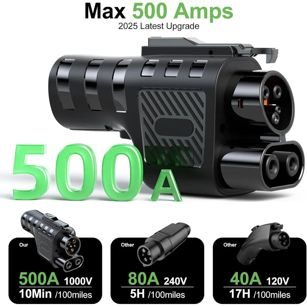 محول مركبة كهربية NACS إلى CCS1 مطور لعام 2025، متوافق مع شاحن Tesla Supercharger إلى محول شاحن CCS 500 A/1000V، Fast C #2
