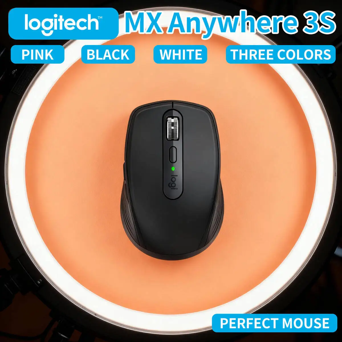 

Logitech MX Anywhere 3S – Quiet Clicks, 3-Device Sync, USB-C Fast Charge, Multi-OS Compatible