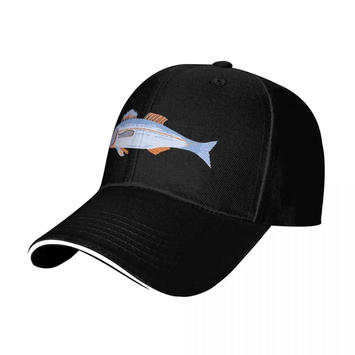 Pompeii Marine Mosaic Baseball Cap Cotton Twill Breathable Contrast Two Tone Brim Snapback Flat Bill