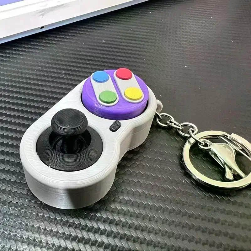 2 Grid Fidget Clicker Keychain Mini  Bubble Sensory Toy Cute Game Console Stress Relief For Kids Adults Pocket Desk G Toy