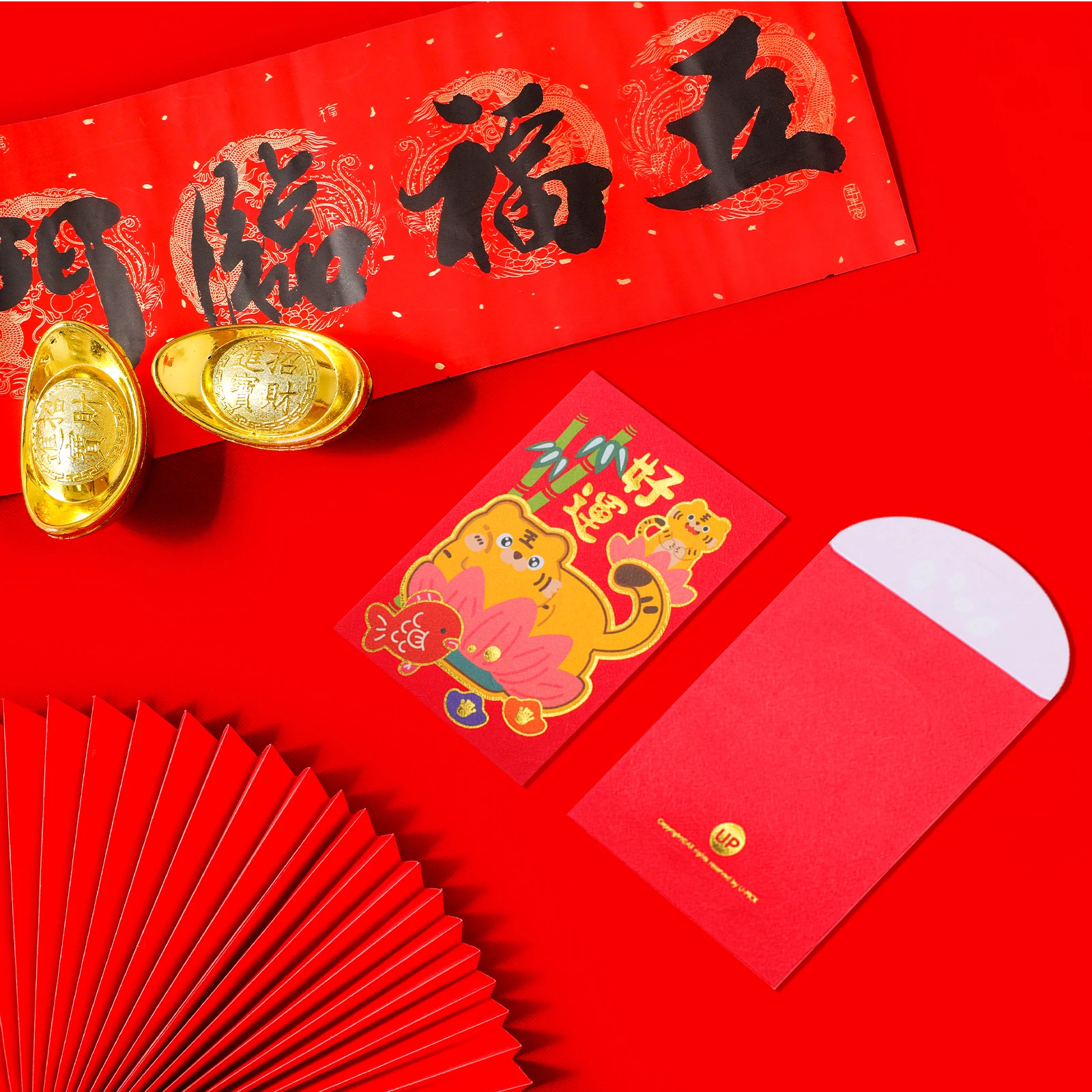 

18 Pcs Colorful Red Envelope Gift Tigers Year Pockets Festival Packets New Chinese Zodiac Envelopes Paper