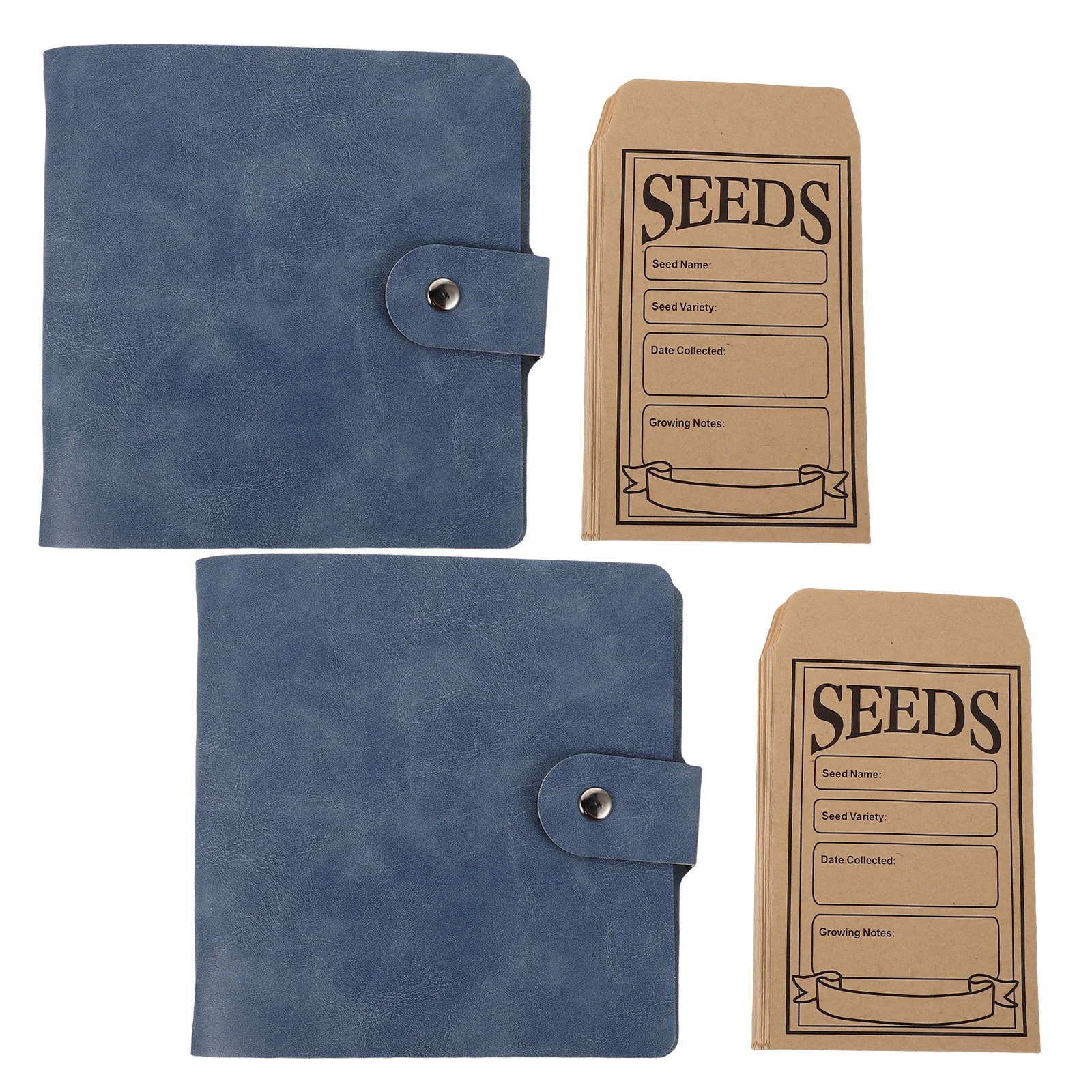 

2 Pcs Flower Seed Keeper Binder Garden Saving Seeds Plant Organizer with Pockets