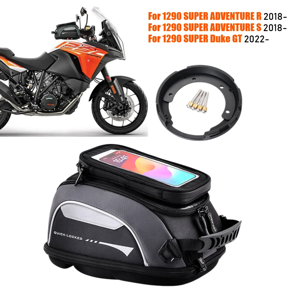 Tank Bag for 1290 SUPER ADVENTURE R S SUPER Duke GT Motorcycle Quick Lock Flange Anti Theft Fuel Luggage Waterproof Top Case