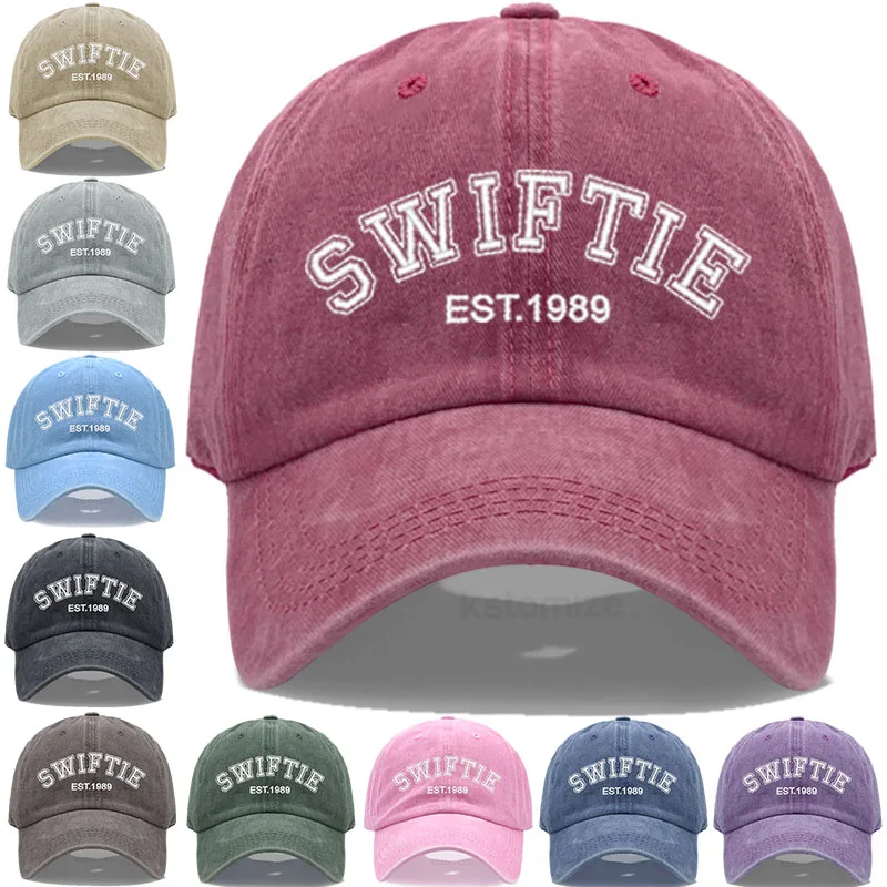 SWIFTIE 1989 Stickerei-Baseballkappe für Männer und Frauen, Unisex, gewaschene Baumwolle, Papa-Hut, Sonnenhut, Geschenk, Fans, Outdoor-Sport, Dropshipping