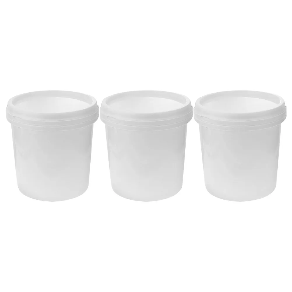 

Набор из 3 ведер для хранения продуктов: белые, с крышками, для заморозки, рыбалки, уборки и хранения.
