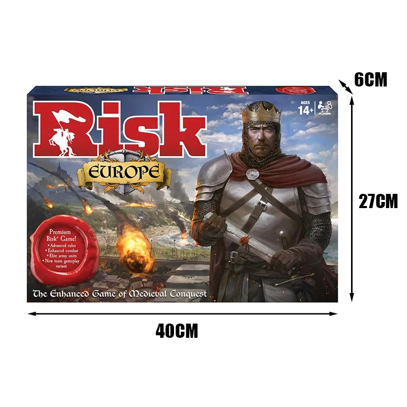 Risk Europe Game - Strategic Conquest Board Game for Family Fun - 2 to 4 Players | Ages 10+