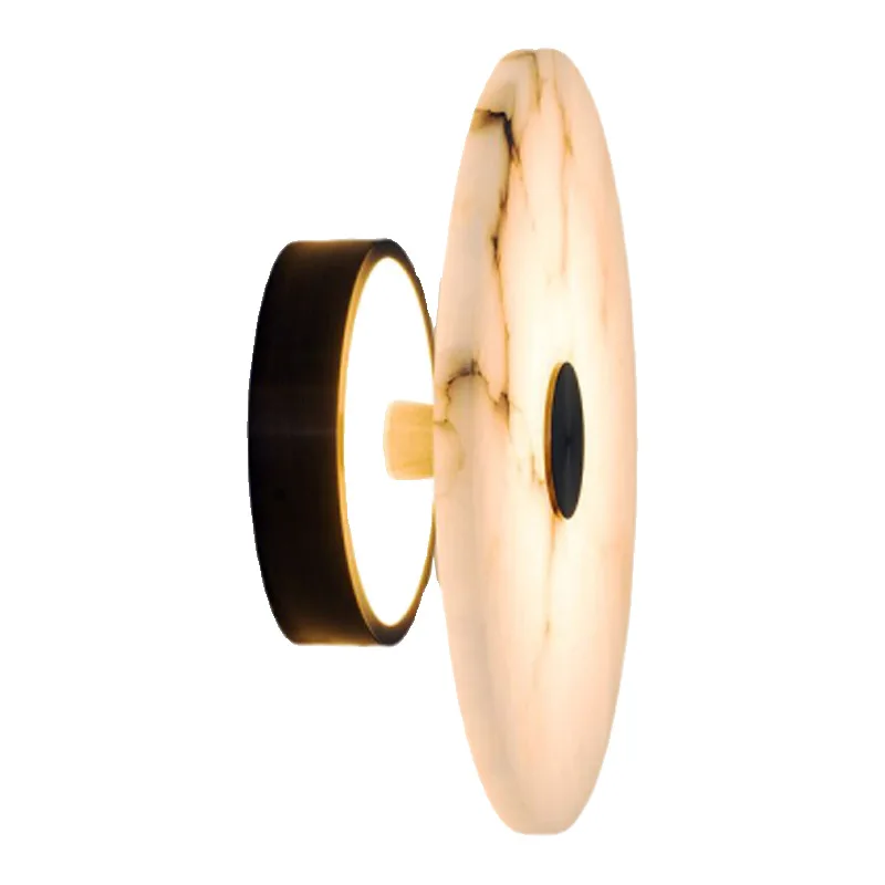 

Minimalist round Spanish marble wall lamp, living room, bedroom, bedside background wall, corridor, aisle wall lamp