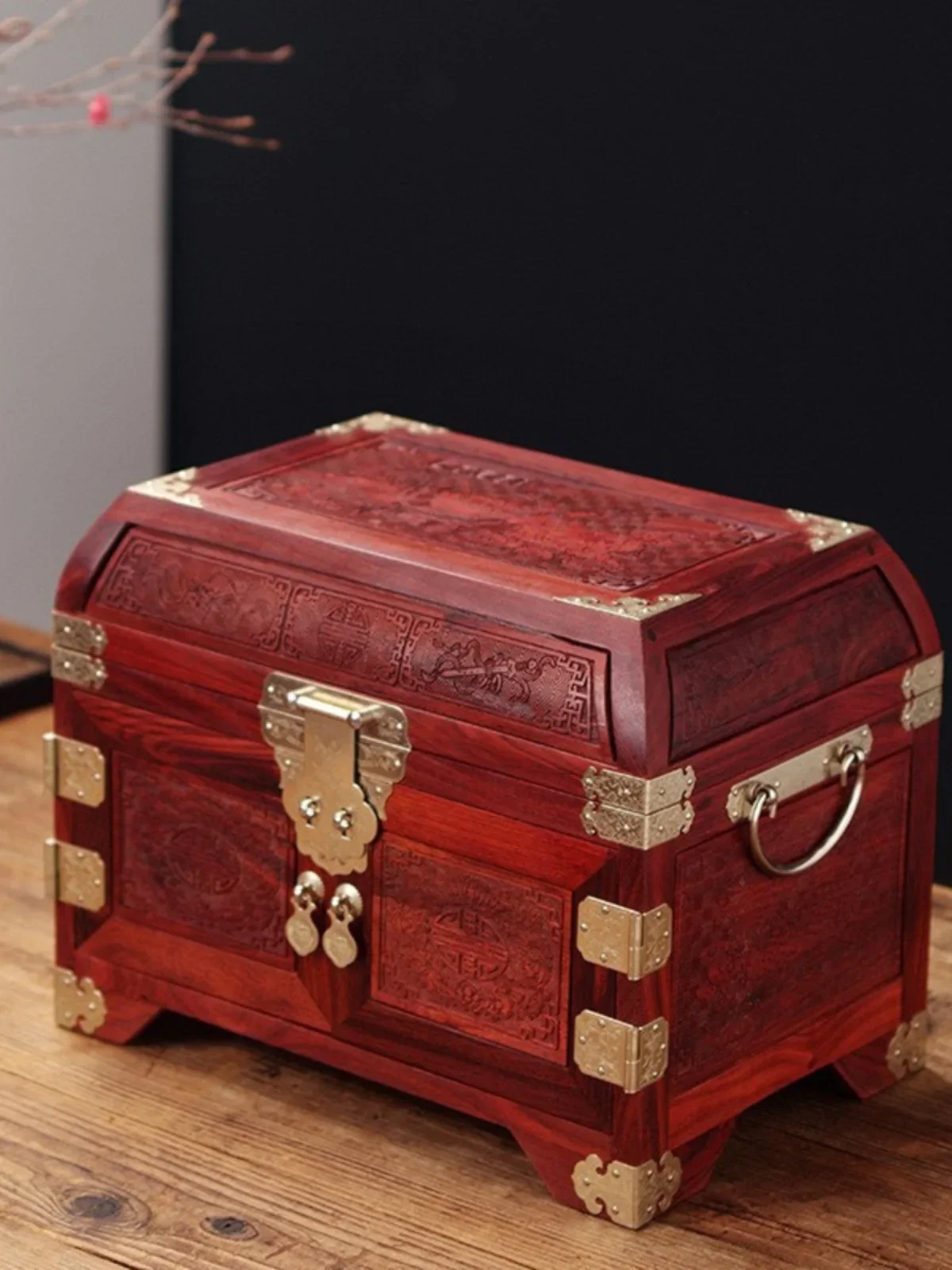 New Chinese creative tableware high-grade solid wood afternoon tea drawer box