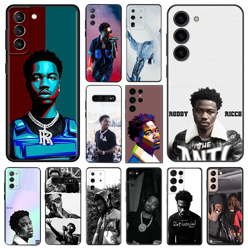 Roddy Ricch Silicone Soft Black Phone Cases for Samsung S24 Plus Galaxy S23 5G S22 S21 S20 Ultra FE S10 Lite E Cover