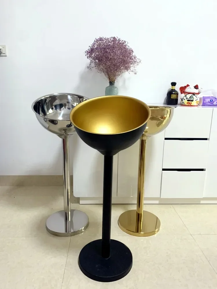 304 Stainless Steel Champagne Basin Floor Standing Stand Cooling Ice Bucket Golden Silver Wine Beer Ice Bucket Bar OutdoorParty