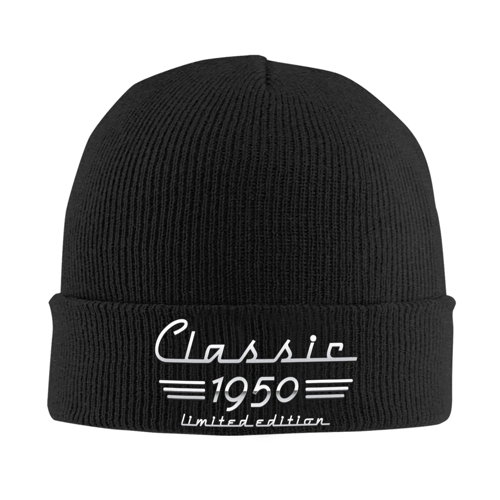 Classic 1950 Limited Edition Knitted Hat for Women Men Beanie Autumn Winter Hip Hop Hat Acrylic Gift 76th Birthday Warm Caps