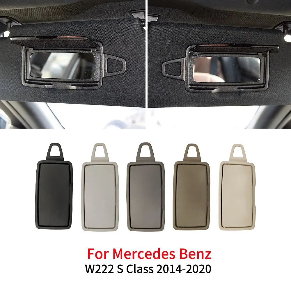 Car Interior Front Sun Shade Visor Makeup Cosmetic Mirror Cover For Mercedes Benz S Class W222  2014-2020 S300 S320 S350 S400