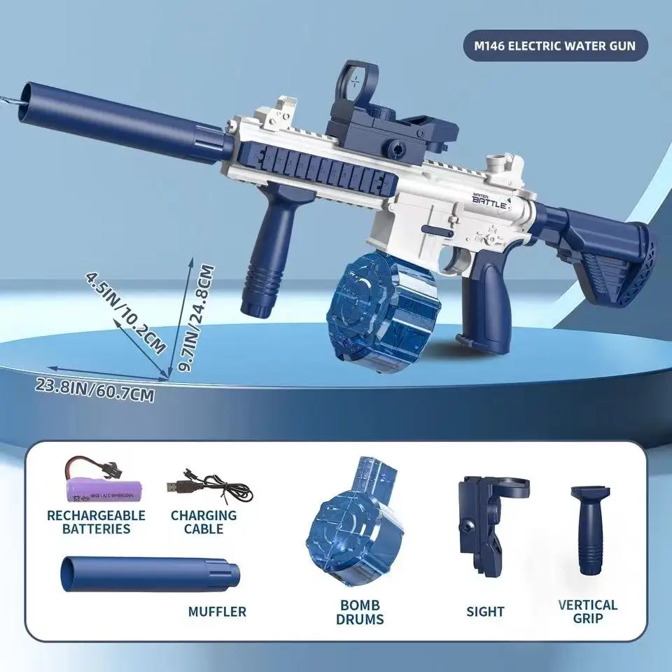 Totalmente automático pistola de água elétrica, verão praia brinquedo, entretenimento ao ar livre, jogar tiro, crianças e adultos presente, m416