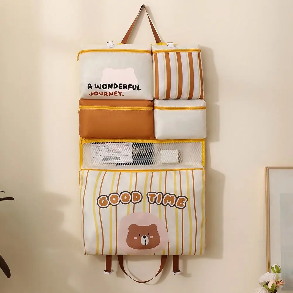 Foldable Travel Storage Hanging Bag 7 in 1 Multi-Compartment Clothing Packaging Bag Hand-Held Portable Underwear Storage Bag