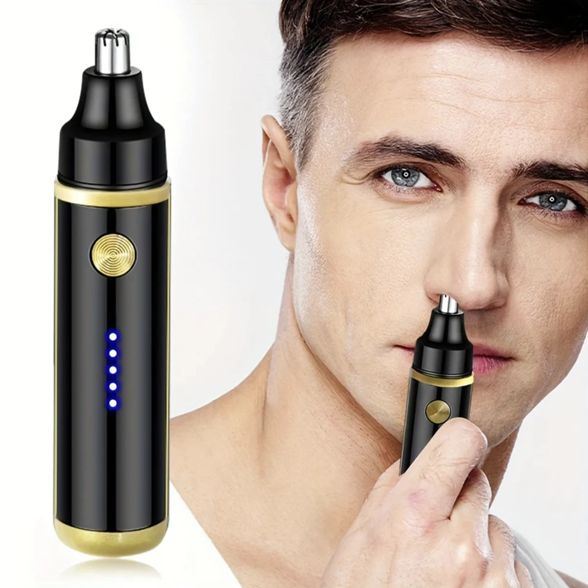 Electric Nose Hair Trimmer Rechargeable Automatic Nose Hair Shaver Unisex Professional Washable Painless Nose Hair Removal Kit