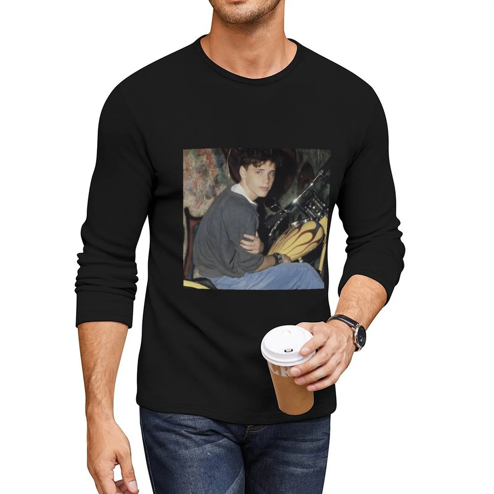 

Corey haim Long T-Shirt heavyweight t shirts boys t shirts anime vintage clothes Men's cotton t-shirt