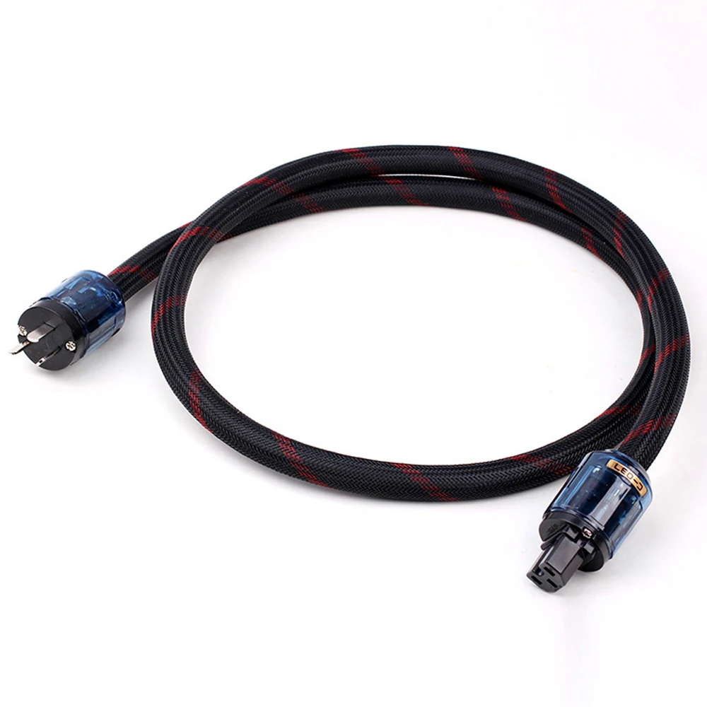 High quality 1Pcs OFC Hi-End Hifi Audio US Power cord cable hifi AC Power cable