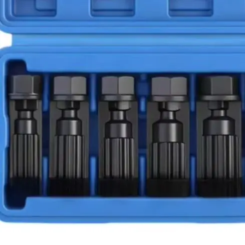 6 Piece Shock Absorber Nut Removal Socket Set For CR MO Steel 16mm To 24mm Suspension Lock Nut Extractor Tool Kit
