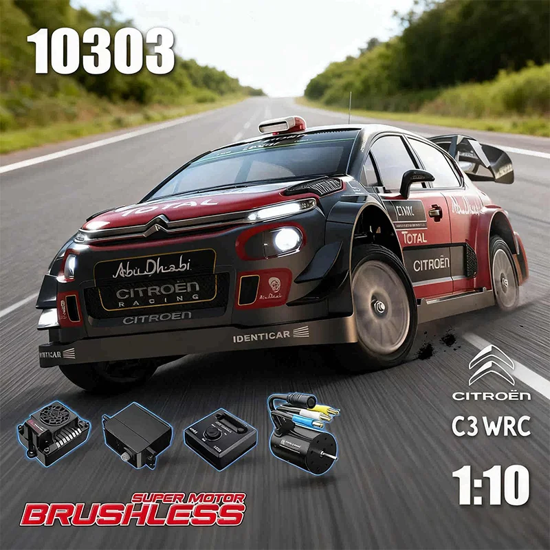 MJX 10303 Samochód Driftowy Rally Sportowy 1:10 Bezszczotkowy Symulacyjny Samochód RC z Magnetyczną Karoserią, Szybki Terenowy Samochód Zdalnie Sterowany RTR