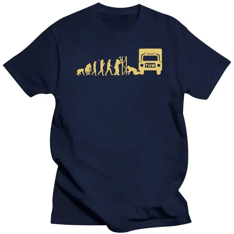 Summer Men'S Hip Hop Street Extend Mens Clothing Gold Edition Thw Hilfswerk Feuerwehr Evolution T-Shirt Unique Design Tops Tees