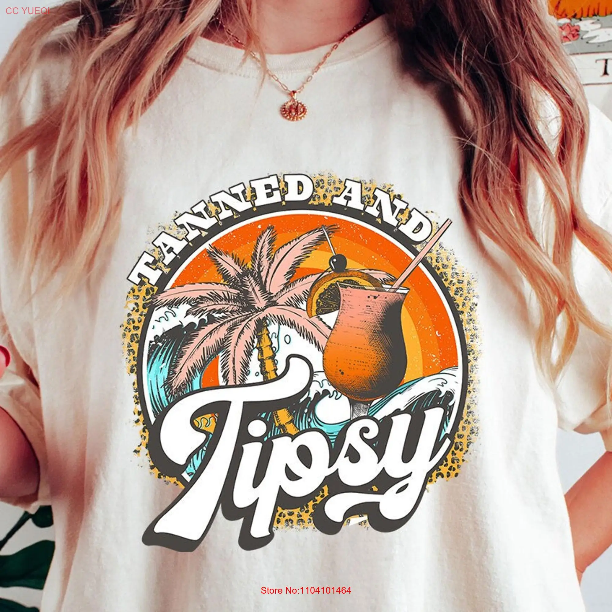 Tanned And Tipsy T shirt Comfort Colors Holiday Summer Party Family Vacation Colorful Youth long or short sleeves