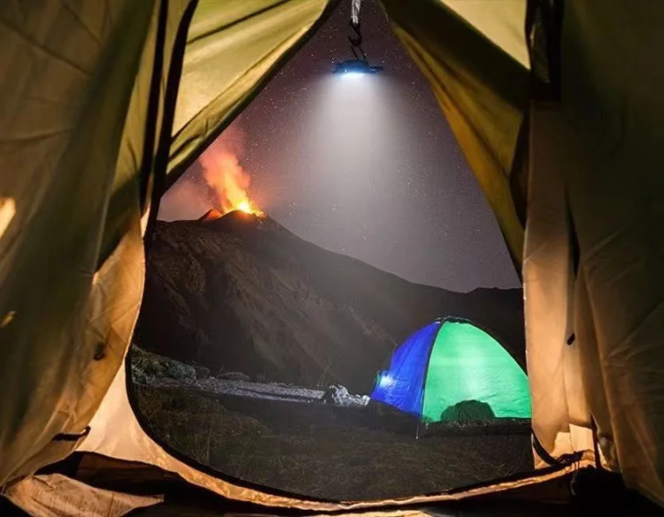 Mini LED 800LM Flashlight Keychain Multifunctional Portable COB Camping Lamps USB Charging Work Lights Fishing Lanterna