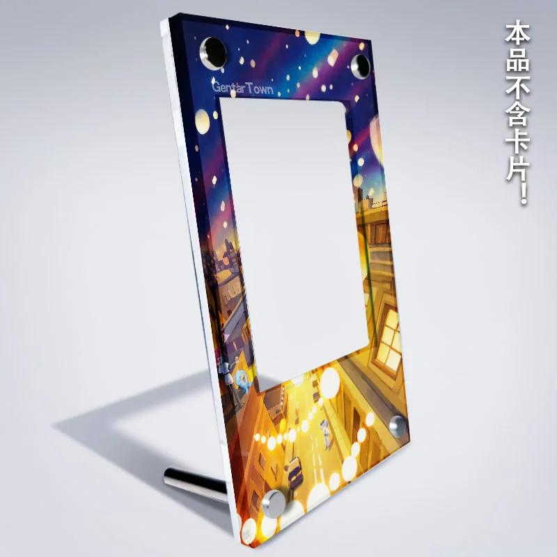 Stand Kartu Pocket Monster Meowth, Rak Kartu Koleksi Game Klasik Anime, Bingkai Foto Kartu Akrilik, Hadiah Mainan