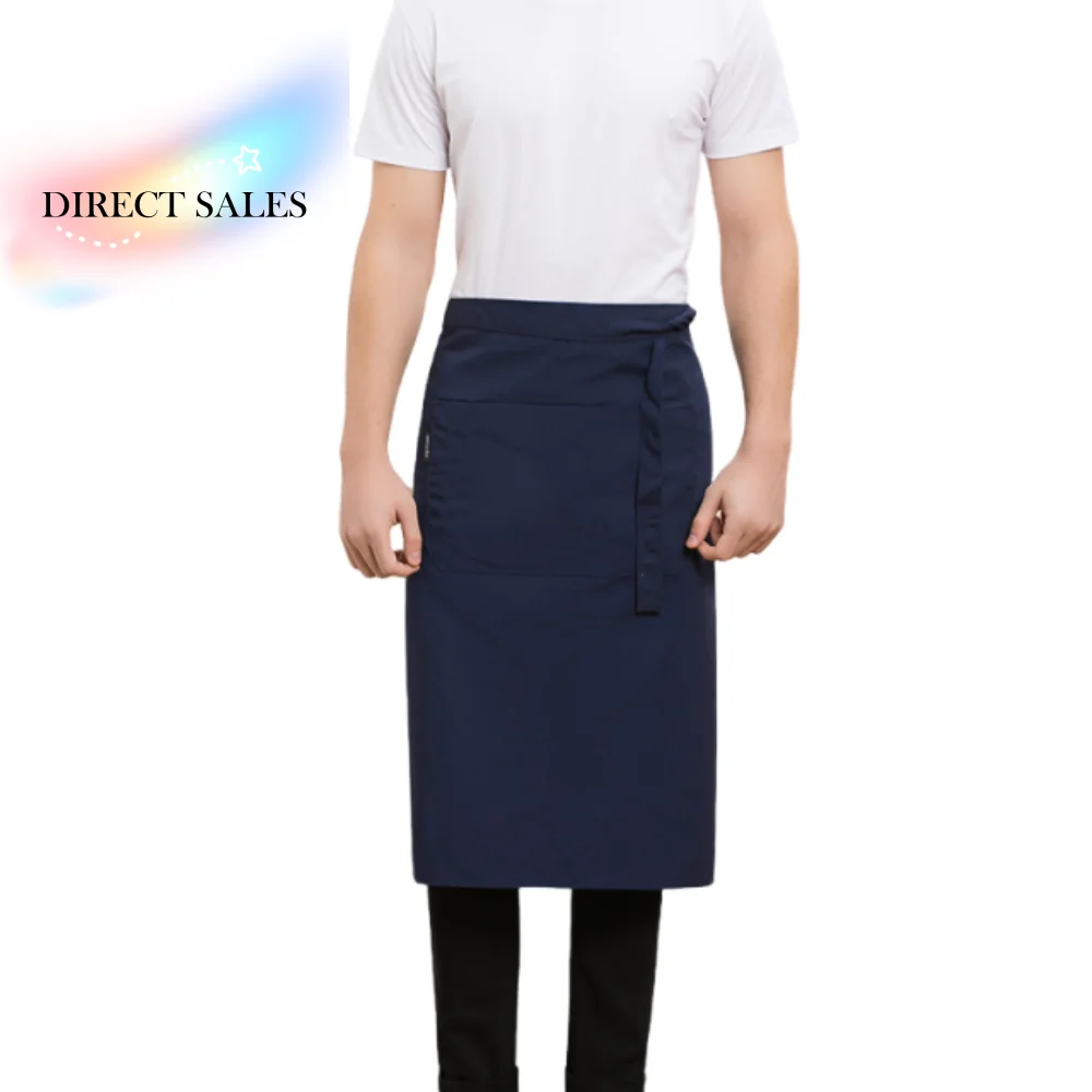 Professionele Antifouling Halve Schort Vetersluiting Ontwerp Verstelbare Chef Uniform Waterdichte Effen Kleur Huishoudelijke Werkschort Hotel