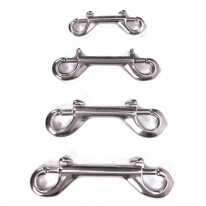 Double Ended Scuba Diving Hook Stainless Steel Eye Bolt Snap Hook Quick Draw Link Carabiner 65mm 90mm 100mm 115mm Snap Hook Clip