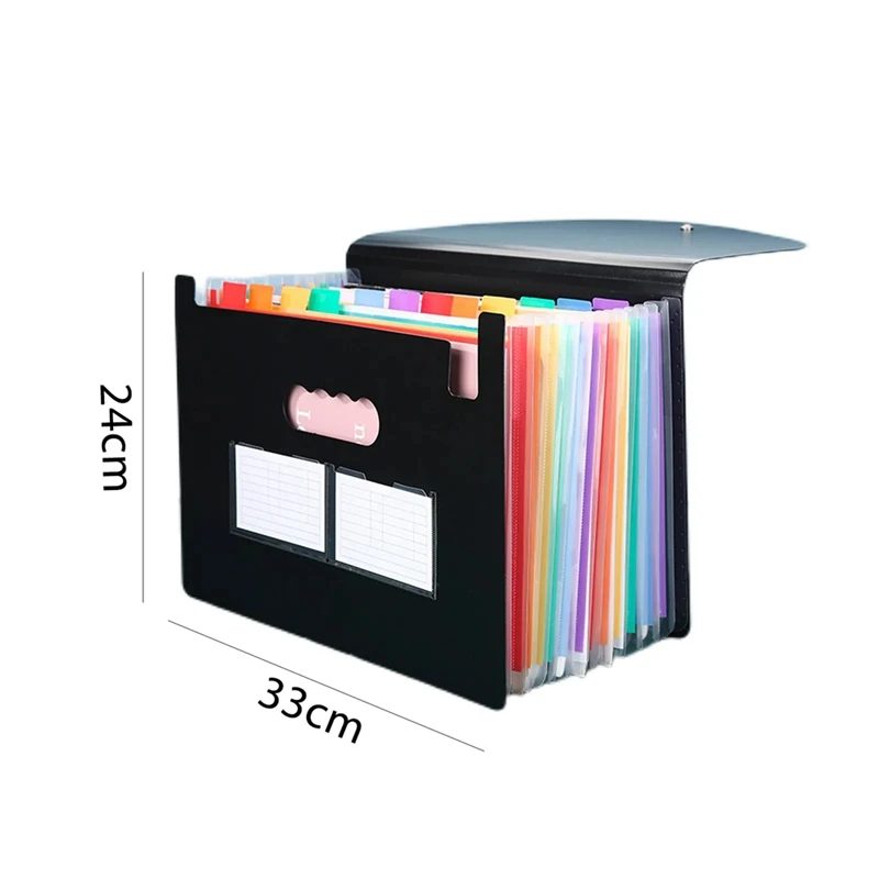 1 Piece A4 Expandable File Organizer Standing Accordions Folder PP Life Organizer Binder