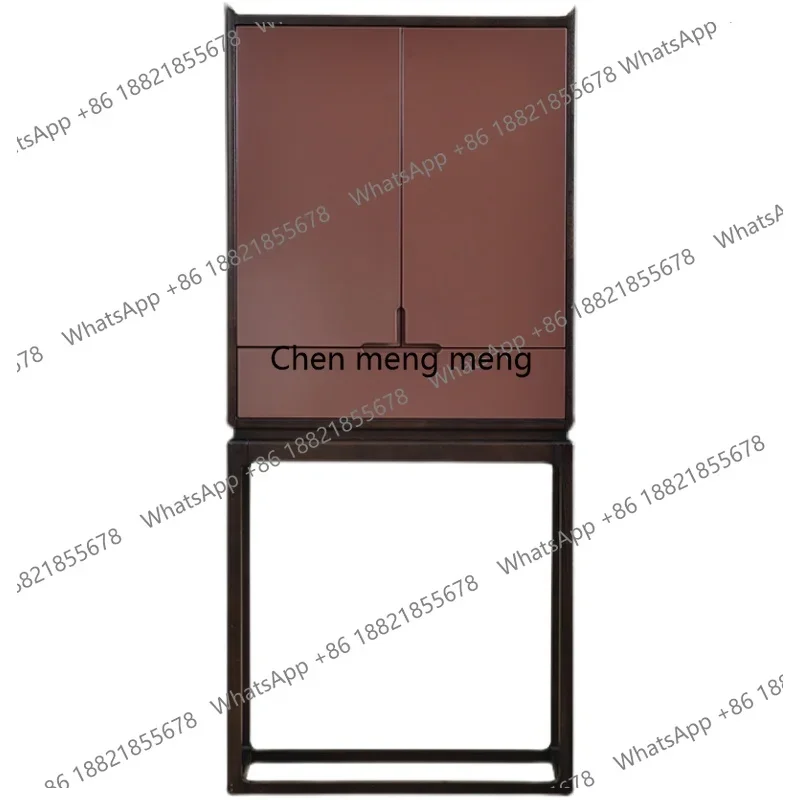 

Tall cabinet new Chinese solid wood wine cabinet, Song Dynasty aesthetic chest designer vertical cabinet
