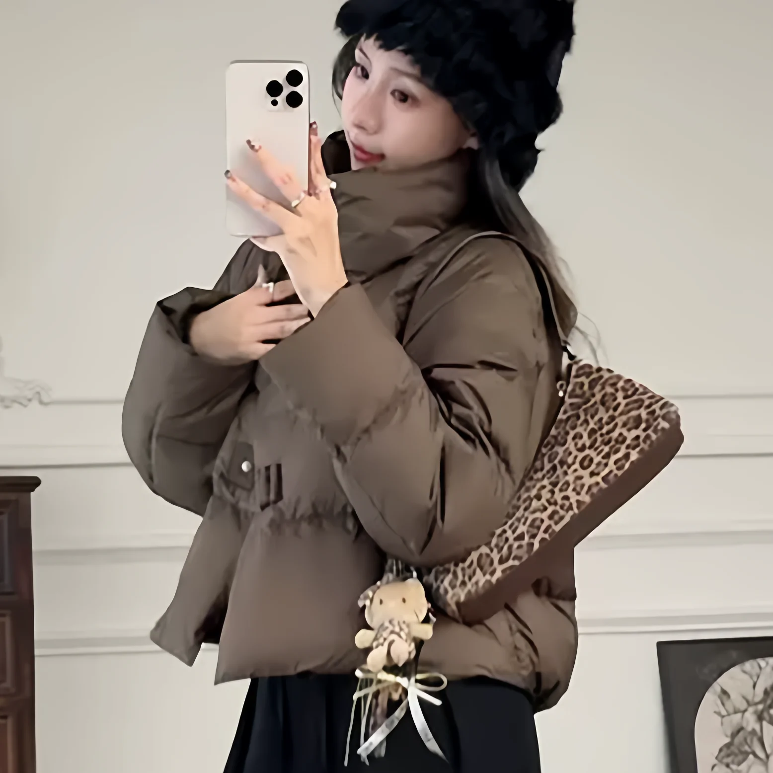 

Puffer Parkas Womens Padded Coat Woman Cute Sweet Kawaii Korean Style Ulzzang Harajuku Youth Girls Students College School Vibes