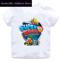 2021 New Summer Baby Boys T shirt Los Super Zings Series 4 Print Piano Kids T-Shirts Funny Children Girls Tops Clothes