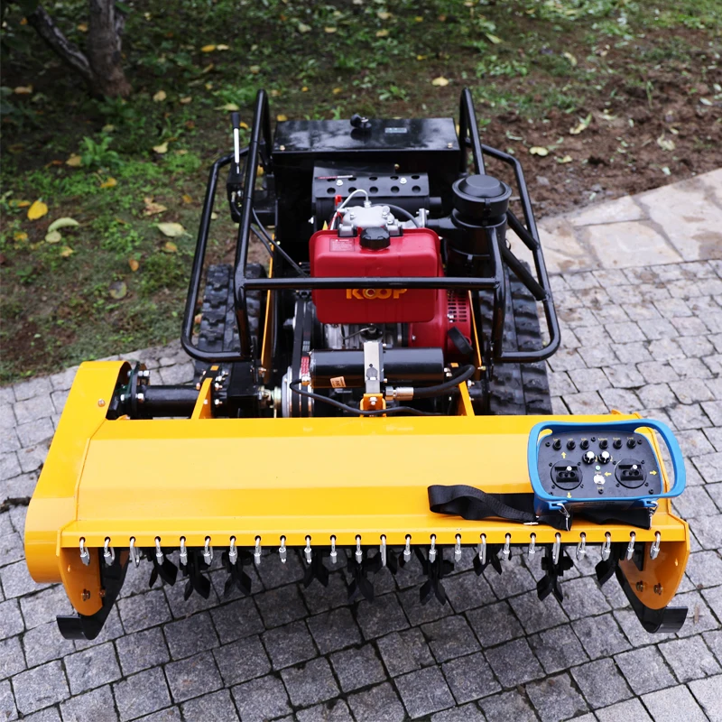 Customized Remote-Controlled Tracked Lawn Mower Flail Mower with Cutting Width Strong Adaptability