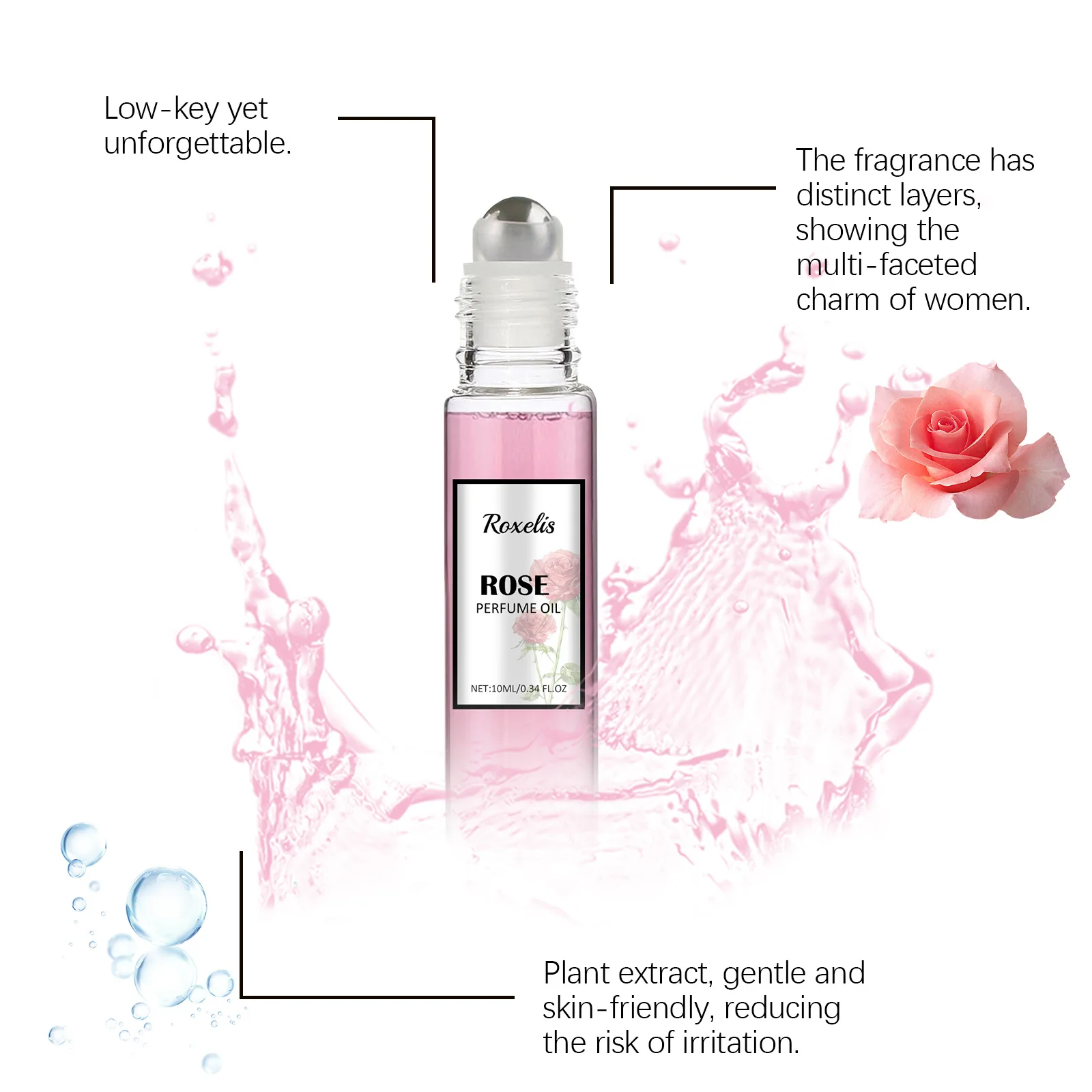 

Roxelis 10ml Pheromone Perfume Oil Roller Ball Long Lasting Floral Fragrance Charming Dating Atmosphere Couples Flirting Perfume