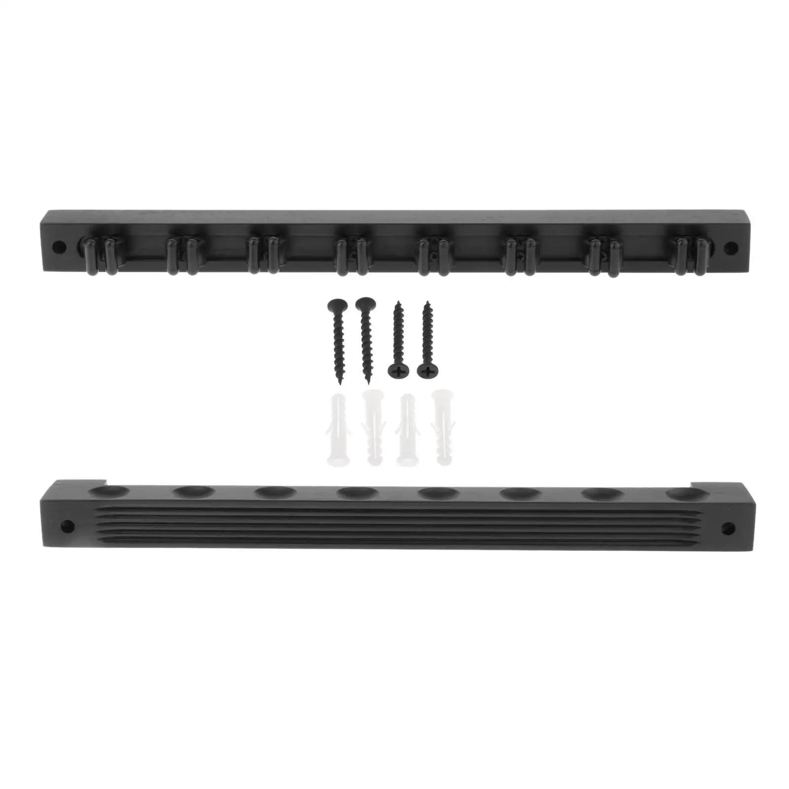 

Wooden Pool Stick Holder Wall Mounted 8 Cue Clips for Community Center